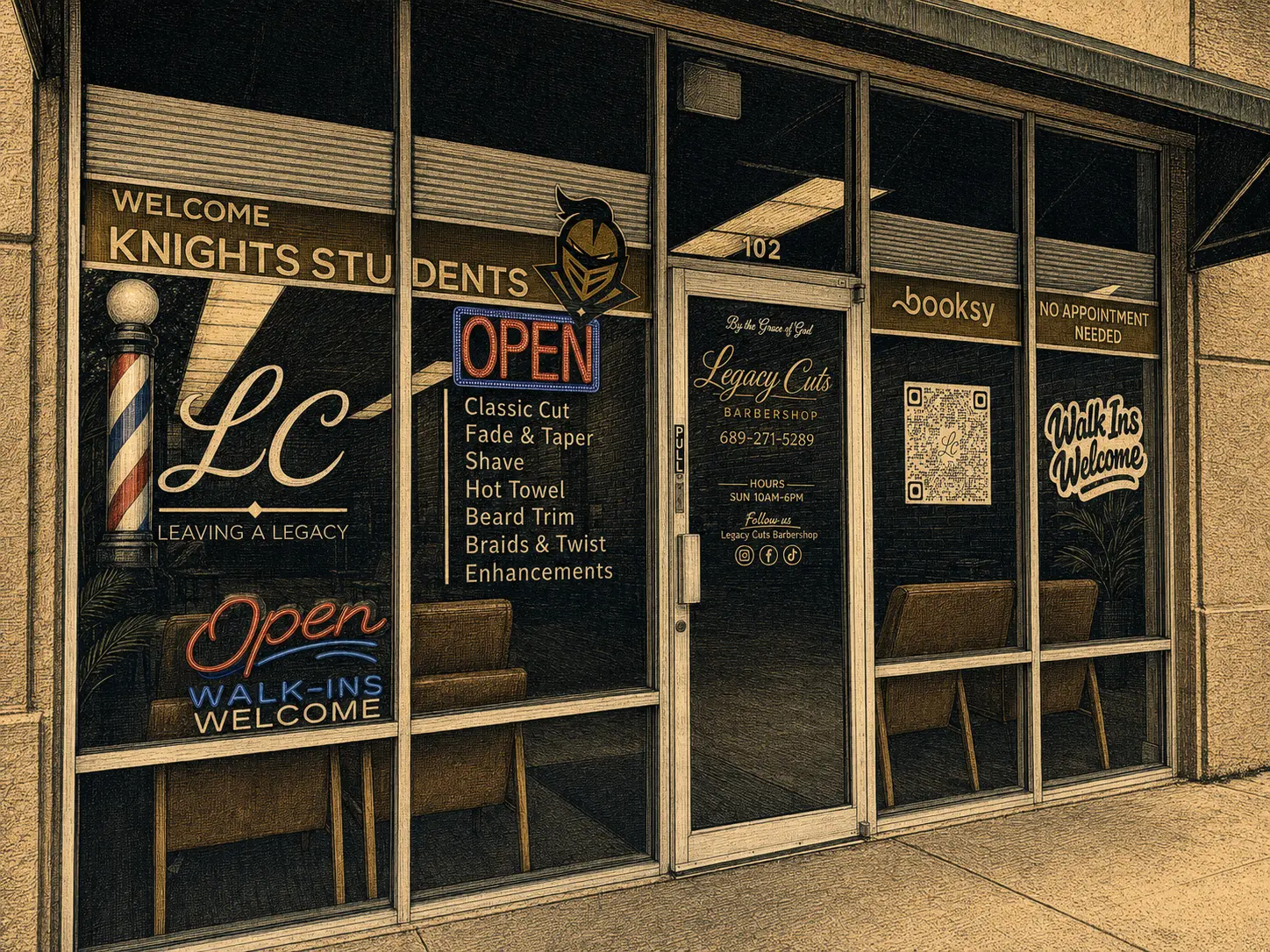 Legacy Cuts Barbershop storefront