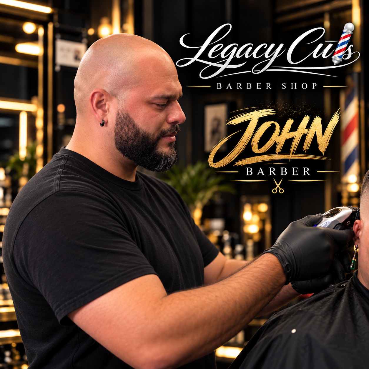 John, Barber at Legacy Cuts barber shop in East Orlando