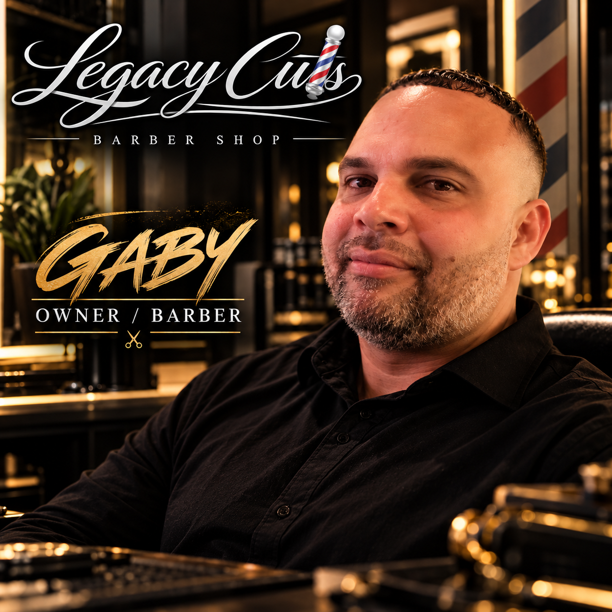 Gaby, Owner / Barber at Legacy Cuts barber shop in East Orlando